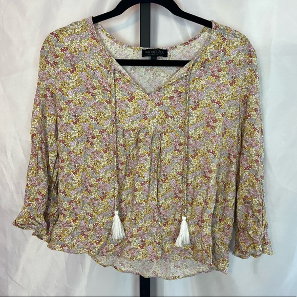 Rachel Zoe Boho Floral Print Blouse, size Large - Picture 1 of 7